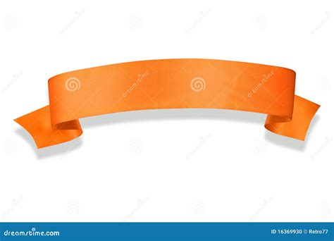 Orange Ribbon Banner Stock Photo - Image: 16369930