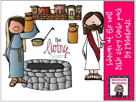 The Woman at the well Bible story by by melonheadzdoodles on Etsy