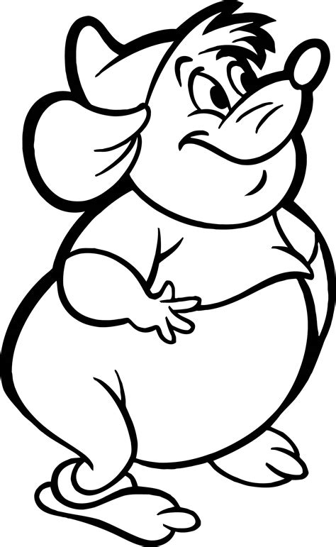 Gus Mouse Bold Line Coloring Pages Wecoloringpage