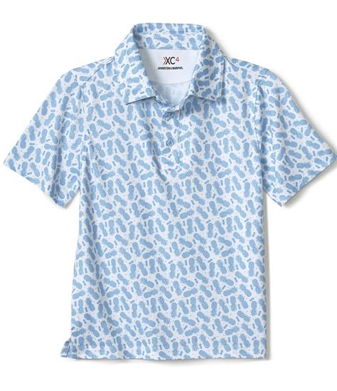 Johnston And Murphy Little Big Boys 4 16 Pineapple Print Short Sleeve