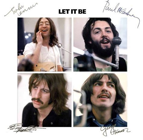 Beatles Rare Fantasy Artwork Signed WHITE Let It Be Album Cover LP Vinyl Album Cover LP Vinyl ...