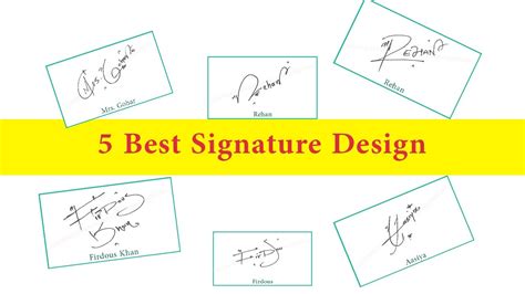 5 Best Signature Design Series 14 Handwritten Signature Ideas