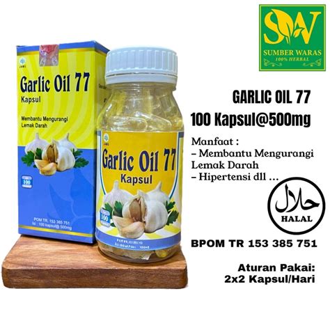 Jual Kapsul Garlic Oil Isi Minyak Bawang Putih Formulasi Obat