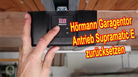 Hörmann Garagentor Antrieb Supramatic auf Werkseinstellung zurücksetzen