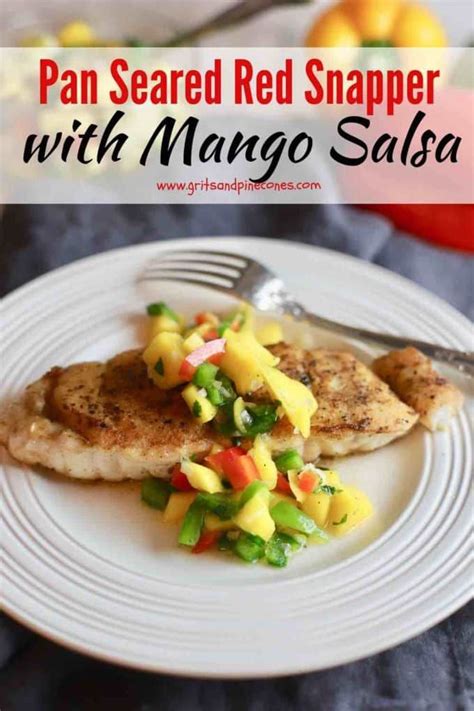 Easy Pan Seared Red Snapper Recipe With Mango Salsa Recipe Snapper