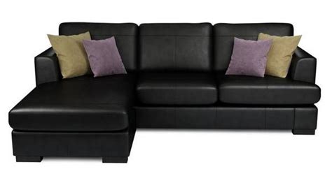 Freya Leather Left Hand Facing Chaise End Sofa Beau DFS Leather