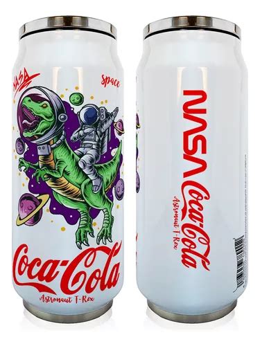 Termo Lata Coca Cola T Rex Astronauta 500ml Acero Nasa Cuotas Sin