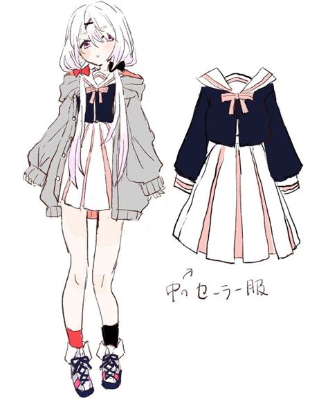 Anime Girl Clothing Sketches ~ Anime Girl