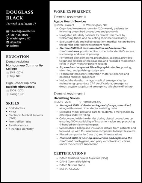 Dental Assistant Resume Sample Entry Level