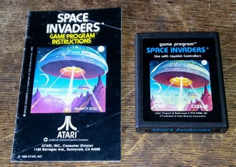 1978 Atari 2600 Space Invaders Game Cartridge Cx2632 With Manual Tested Works Ebay