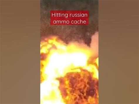 Drone grenade hitting #russian ammo cache, causing a big #explosion # ...