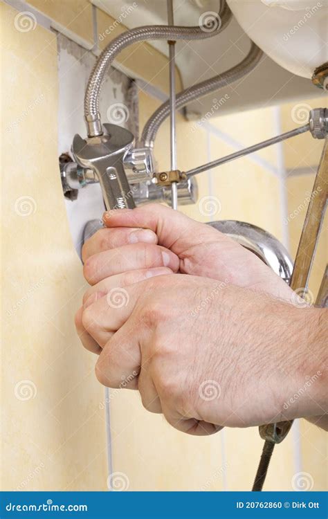 Plumber At Work Stock Photo Image Of Equipment Construction 20762860