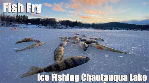 Ice Fishing 2021 Chautauqua Lake Perch Fishing YouTube