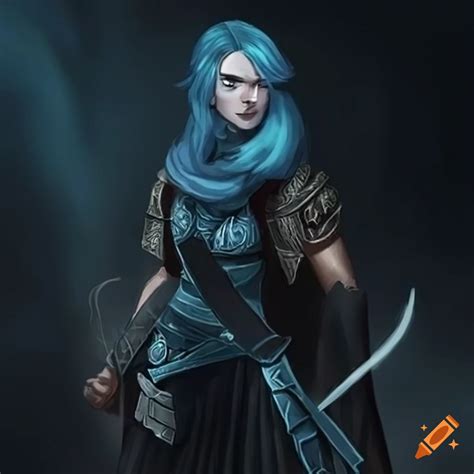 Illustration Of A Blue Haired Female Rogue On Craiyon