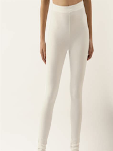 Buy Forever 21 Women White Solid High Rise Legging Leggings For Women