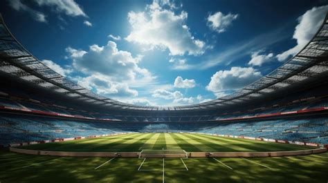 Premium Photo | Large sports football stadium view from the stands for ...