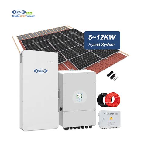 Eitai 10kw Solar Power System Complete Hybrid Set 5kw 8kw Solar Kit