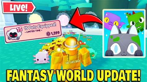 Pet Simulator X Fantasy World Update Giveaway Roblox Games Live