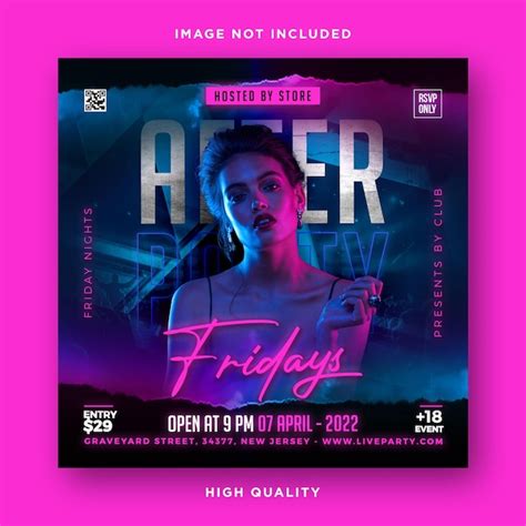 Premium Psd Night Club Party Flyer Poster Template