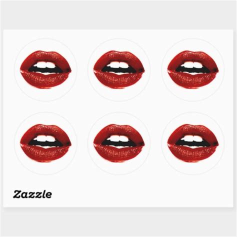 Red Lips Stickers | Zazzle