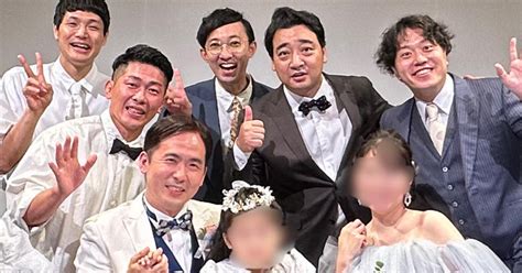 「トレンディエンジェル」斎藤司、5年越しの結婚式でふっさふさに エハラマサヒロ、“ジャンポケ”斉藤ら芸人仲間が祝福（22 ページ） ねとらぼ