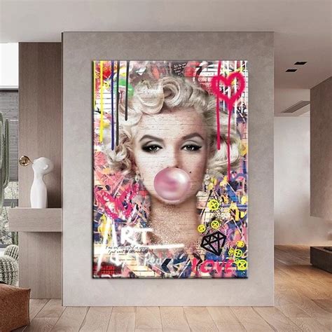 Quadro Art Moderna Marilyn Monroe Grafite Elo7