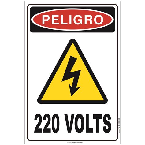 Riesgo eléctrico 220 Volts META593