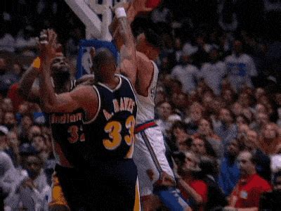 Patrick Ewing with the tip dunk – 1994 Eastern Conference... on Make a GIF