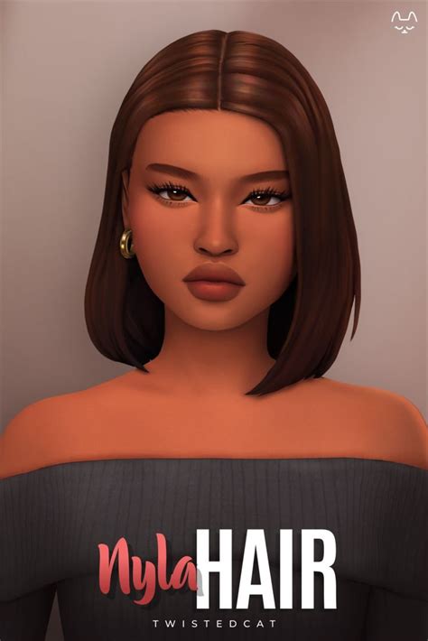 Nyla Hair Twistedcat Sims Hair Mod Hair Sims Hair Male