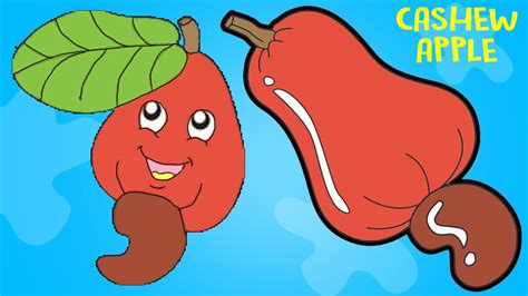 Learn Fruits Song Cashew Apples English Nursery Cartoon Rhymes For