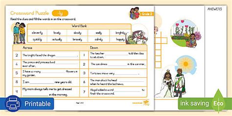 Grade 2 Phonics Crossword Puzzle Ly Teacher Made Twinkl