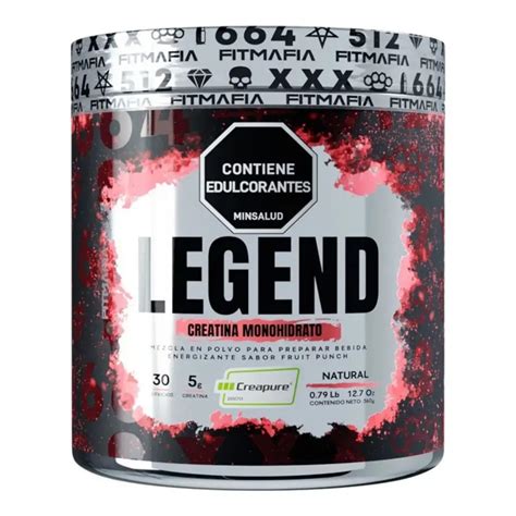 Creatina Legend Fit Mafia Sello Creapure Frutos Rojos 30 Servicios