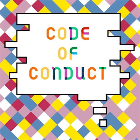 Text Sign Showing Code Of Conduct Business Concept Ethics Rules Moral