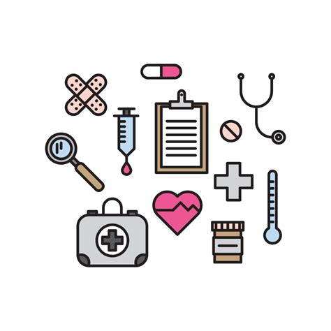 Colorful Medical Icons 12473274 Vector Art at Vecteezy