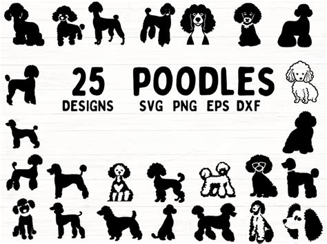 Pudel SVG Pudel Silhouette SVG Geschnitten Dateien Pudel Etsy De