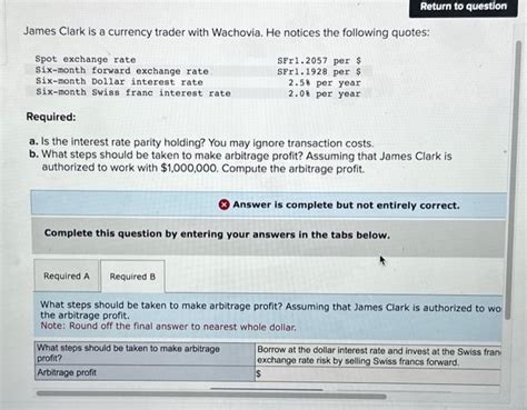 Solved James Clark Is A Currency Trader With Wachovia He Chegg