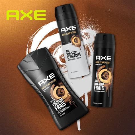 4x250ml Gels Douche Homme Axe Dark Temptation 12h de Frâicheur Lot de