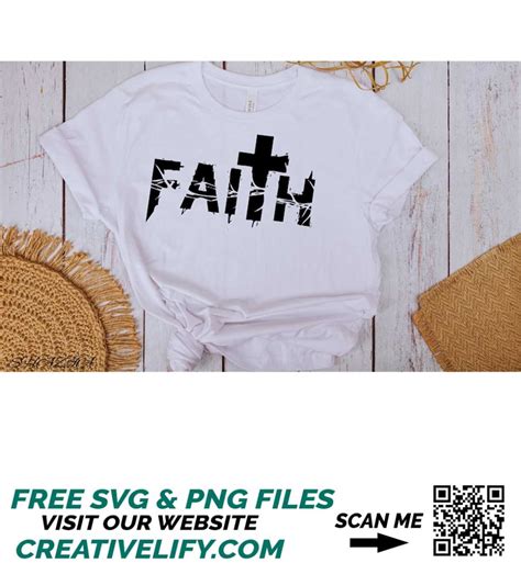 Faith Cross Svg Faith Clipart Circut Silhouette T Shirt De Inspire