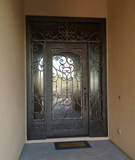 Iron Entry Doors With Transoms Scottsdale Az