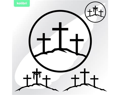 Calvary Cross Svg Calvary Svg Jesus Svg Three Crosses Svg Religious