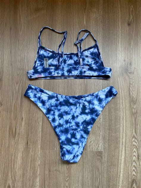 Tie Dye Blue Bikini Set Women S Fashion Swimwear Bikinis Swimsuits