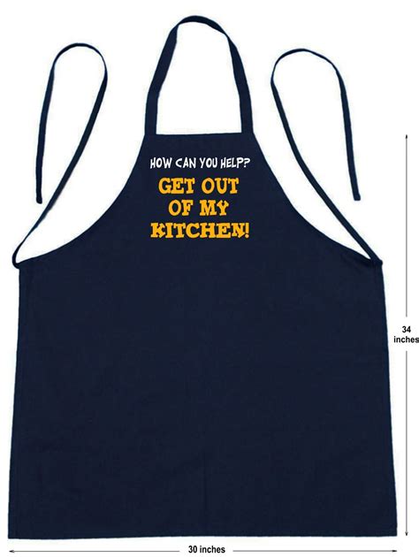 Get Out Of My Kitchen Black Aprons With Funny Sayings Cute Cooking Aprons