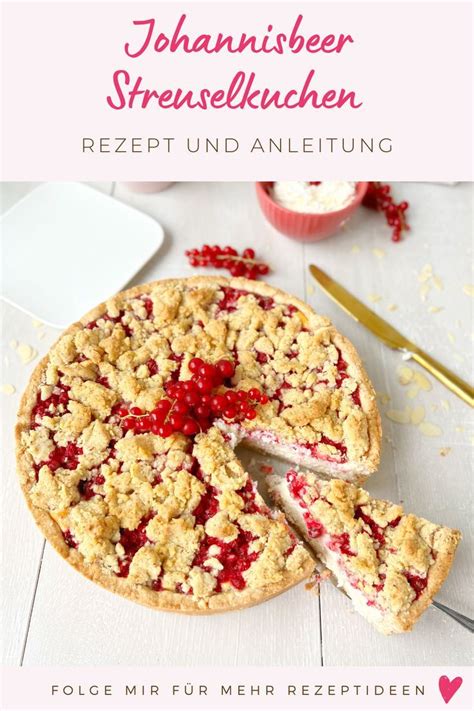 Johannisbeer Streuselkuchen Mit Knusprigen Mandeln Und Quark