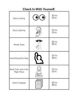 Visual Reminder Check In For Positive Behavior PBIS TPT