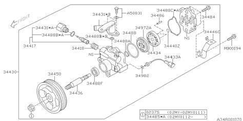 Subaru Outback Spring. Oil, pump, steering - 34432AA000 | Ciocca Subaru, Allentown PA