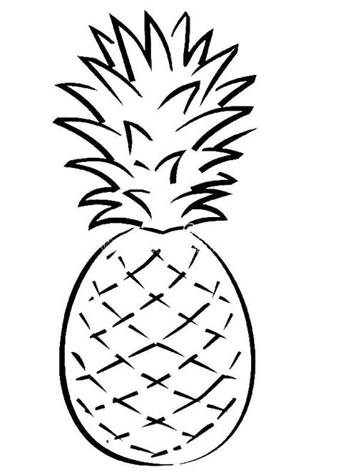 Printable Pineapple Coloring Page