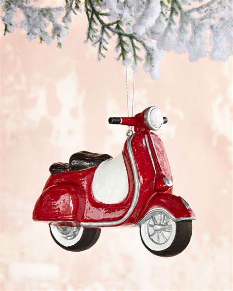 Red Scooter Christmas Ornament