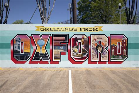 Greetings from Oxford, Mississippi Postcard Mural Painting — Greetings ...