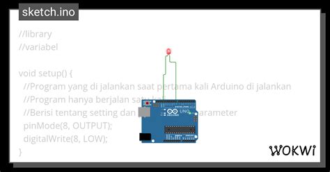 Lampu Led Kedap Kedip Wokwi Esp Stm Arduino Simulator