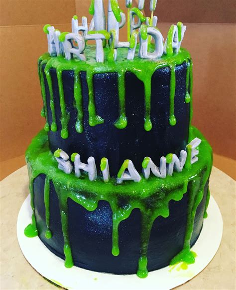 Neon Green Slime Cake